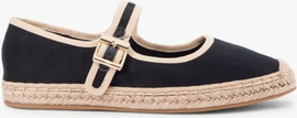 TOMMY HILFIGER נעלי בובה טומי הילפיגר Canvas Mary Jane Espadrilles נשים - טומי הילפיגר - Black