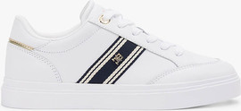 TOMMY HILFIGER נעלי טומי הילפיגר Leather Webbing Strap Cupsole Trainers נשים