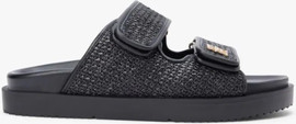 TOMMY HILFIGER כפכפי טומי הילפיגר Monogram Double Strap נשים - טומי הילפיגר - Black