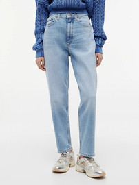TOMMY HILFIGER גינס טומי הילפיגר Ultra High Rise Tapered Leg Mom נשים - טומי הילפיגר - Blue