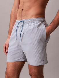 Calvin Klein מכנס בגד ים קלווין קליין Medium Drawstring Swim Shorts - Seersucker גברים - קלווין קליין - Blue
