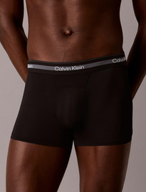 Calvin Klein מארז שלישיית תחתוני קלווין קליין 3 Pack Trunks - Icon Active Mesh גברים - קלווין קליין - Black