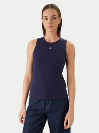 Calvin Klein גופיה קלווין קליין Monogram Patch Waffle נשים - קלווין קליין - Blue