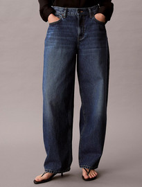 Calvin Klein גינס קלווין קליין Relaxed Barrel נשים - קלווין קליין - Blue