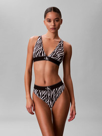 Calvin Klein חזייה קלווין קליין Stretch Thong - Graphic Monogram Microfibre נשים - קלווין קליין - MultiColor