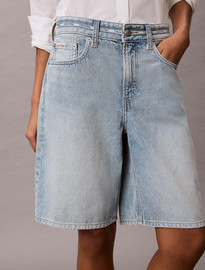 Calvin Klein גינס קצר קלווין קליין Relaxed Bermuda Short Fresh Water נשים - קלווין קליין - Blue