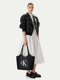 Calvin Klein תיק קלווין קליין Bold Shopper נשים - קלווין קליין - Black