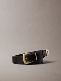 Calvin Klein חגורה קלווין קליין HW End Tip Buckle 30mm Belt נשים - קלווין קליין - Black