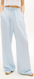 TOMMY HILFIGER מכנס ארוך טומי הילפיגר Loose Linen Blend Drawstring Trousers נשים - טומי הילפיגר - Blue