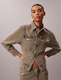 Calvin Klein ג'קט קלווין קליין Fitted Waist Denim נשים