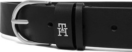 TOMMY HILFIGER חגורה טומי הילפיגר Essential Effortless Leather נשים - טומי הילפיגר - Black