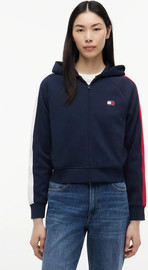 TOMMY HILFIGER קפוצ'ון טומי הילפיגר Badge Zip-Thru Hoody נשים