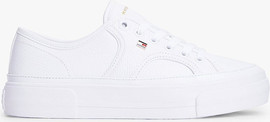 TOMMY HILFIGER נעלי טומי הילפיגר Logo Pebble Grain Leather Platform נשים