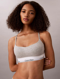 Calvin Klein טופ חזיית ספורט קלווין קליין Lightly Lined Bralette - Icon Cotton Modal נשים