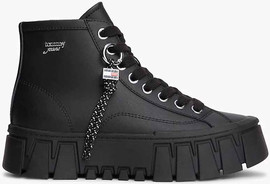 TOMMY HILFIGER מגפי טומי הילפיגר Logo Charm Platform Trainers With Leather נשים