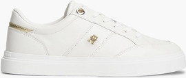 TOMMY HILFIGER נעלי טומי הילפיגר Pebble Grain Leather Cupsole Trainers נשים