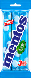 מנטוס Mentos Fruit – סוכריות לעיסה בטעמי מנטה | מארז 3 גלילים