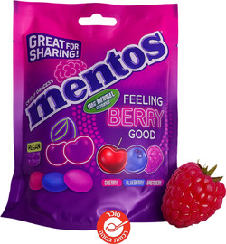 מנטוס Mentos Berries מנטוס סוכריות בטעמי פירות יער