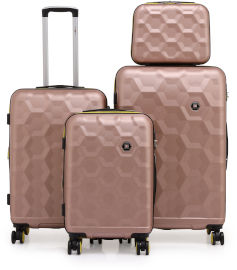 Swiss Voyager Swiss Voyager Roma סט מזוודות קשיחות 4 יח' 28|24|20 |14 ותיק איפור תואם מתנה