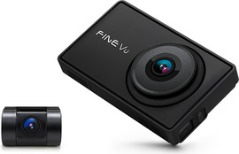 FineVu 64G כרטיס זכרון + GX9000 דגם FineVu מצלמת דרך קדמית ואחורית כולל מסך מגע מבית