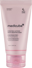 MEDICUBE PDRN מסכת לילה קפאין ורוד