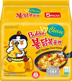 Samyang Ramen cheese X5 מארז חמישיה ראמן קוריאני חריף גבינה