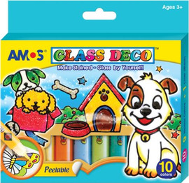 Amos אמוס קיט צבעי חלון 10 צבעים