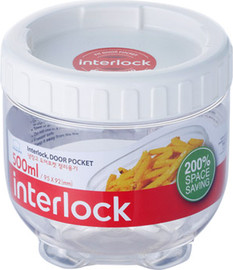 Lock & Lock צנצנת פלסטיק מתחברת אינטרלוק 500 מל Lock & Lock קוטר: 9.5 סמ גובה: 9.2 סמ דגם INL301