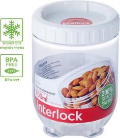 Lock & Lock צנצנת פלסטיק אינטרלוק לוק&לוק 700מל