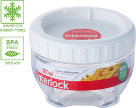 Lock & Lock צנצנת פלסטיק אינטרלוק לוק&לוק 300מל