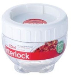 Lock & Lock צנצנת פלסטיק מתחברת אינטרלוק 150 מל Lock & Lock קוטר: 7.7 סמ גובה: 6.5 סמ דגם INL201
