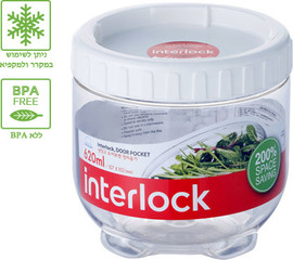 Lock & Lock צנצנת פלסטיק אינטרלוק לוק&לוק 620מל