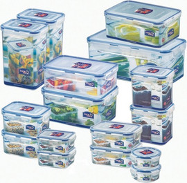 Lock & Lock מארז 16 קופסאות אחסון פלסטיק Lock&Lock