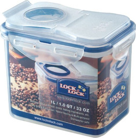 Lock & Lock קופסת אחסון הרמטית Lock & Lock עם פתח עליון 1 ל דגם 812F מידות: 12.5x10.8x15.1 סמ