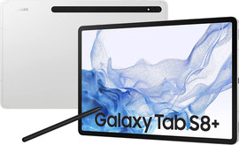 SAMSUNG טאבלט 12.4" +Samsung Galaxy Tab S8 סמסונג SM-X806 128GB/8GB WiFi+5G - כסוף