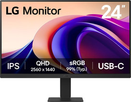 LG מסך מחשב מקצועי 24" LG QHD אל ג'י 24U631A-B