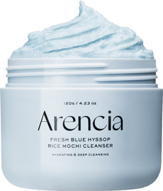 ARENCIA קרם אורז מוצ'י לניקוי הפנים בניחוח היסופ כחול