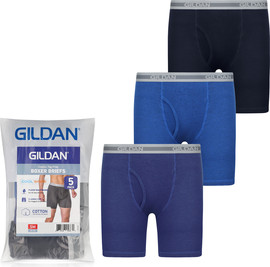 GILDAN Gildan מארז 5 תחתוני בוקסר ארוכים כותנה לגברים