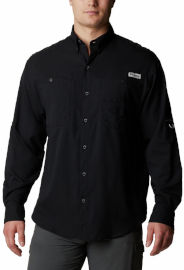 Columbia חולצה ארוכה לגברים Tamiami II L/S Black