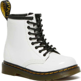 Dr. Martens Dr Martens  INFANTS LACE BOOT 1460 T WHITE PATENT LAMPER 15373100 נעלי אופנה