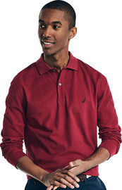 NAUTICA חולצת פולו שרוול ארוך לגבר דגם CLASSIC FIT