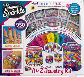 Cra-Z-Art ערכת המכילה 950 חרוזים ענקית ליצירת צמידים וטבעות מבית Cra-Z-Art