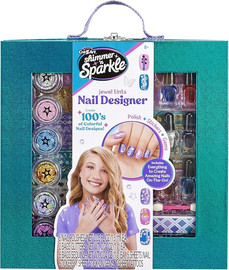 Shimmer Stars מזוודה עם מדבקות וקישוטים לציפורניים קרייזי ארט SNS Jewel Nail Tint Designer