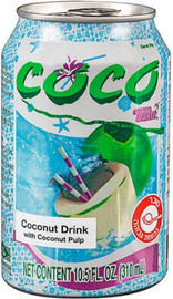 COCO מיץ קוקוס עם שבבים  Coco - מארז 24 פחיות