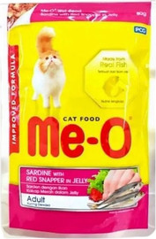 ME-O מיאו פאוץ' ן סרדין ודג אדום סנפיר בג'לי ן 80 גר'