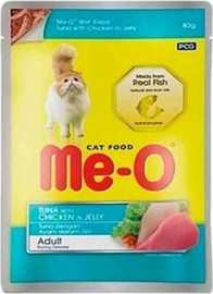 ME-O מיאו פאוץ' ו טונה ועוף בג'לי ן 80 גרם