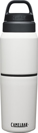 CAMELBAK בקבוק שתייה נירוסטה 500 מ"ל כולל ספל תרמי מובנה CamelBak קאמלבק Multibev Insulated Steel 0.5L לבן