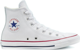 CONVERSE נעלי אולסטאר עור גבוהות Chuck Taylor Hi Leather - קונברס אולסטאר - White
