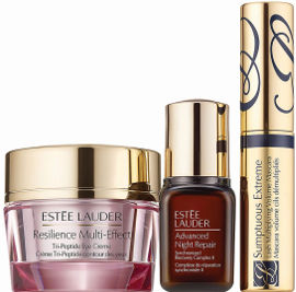 ESTEE LAUDER RESILENCE MULTI - EFFECT סט קרם עיניים + סרום + מסקרה