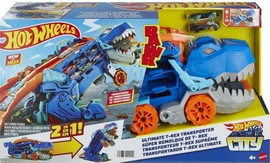 Hot Wheels הוט ווילס נושאת מכוניות ענקית טי רקס